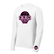 Long Sleeve White Sport-Tek Tee - In The Gym Hoops Logo